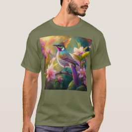Orange Crested Rainbow Jay Fantasy Bird T Shirt