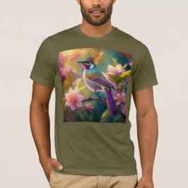 Orange Crested Rainbow Jay Fantasy Bird T Shirt