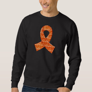 Orange Crystal Leukemia för ms för bandnjurecanc Sweatshirt