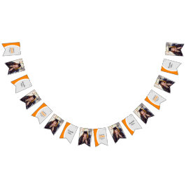 Orange Curved Ram Photo Studenten Vimplar