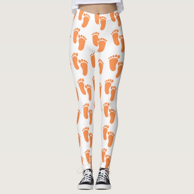 Orange Cute and Minimalist Baby foot Leggings (Framsida)