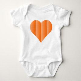 Orange Cute Heart-Logotyp T Shirt