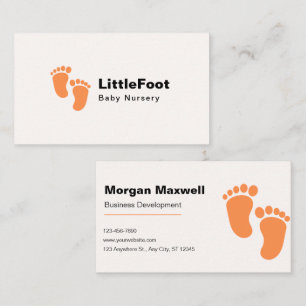 Orange Cute och minimalistisk Baby Nursery Visitkort