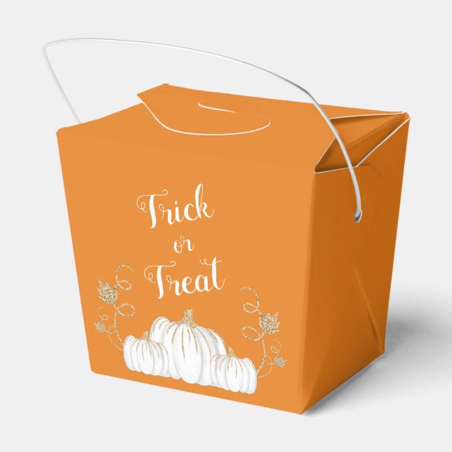 Orange Cute Pumpkin Bus eller godis Halloween Presentaskar (Baksidan Sidan)