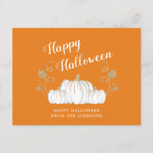Orange Cute Pumpkin Happy halloween Vykort