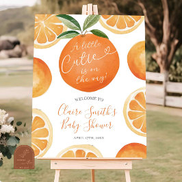 Orange Cutie är på väg Baby Shower Poster
