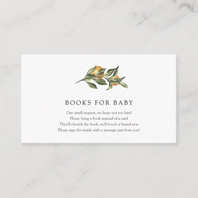 Orange Cutie-böcker för bebisar kort insatt (Framsida)