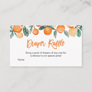 Orange Cutie Citrus Diaper Raffle Tilläggskort