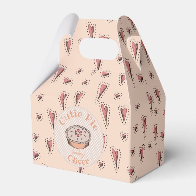 Orange Cutie Paj Kön Neutral Baby Presentaskar (Framsidan Sidan)
