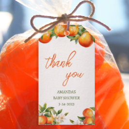 Orange Cutie Tack Shower Presentetikett