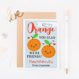 Orange Cuties Classroom Valentindagskort Inbjudningar