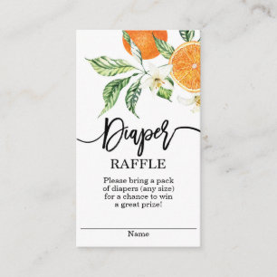 Orange Cuties Diaper Raffle Tilläggskort