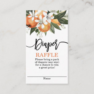 Orange Cuties Diaper Raffle Tilläggskort