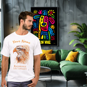 Orange Cyber Eagle – Anpassat namn Återansluter li T Shirt