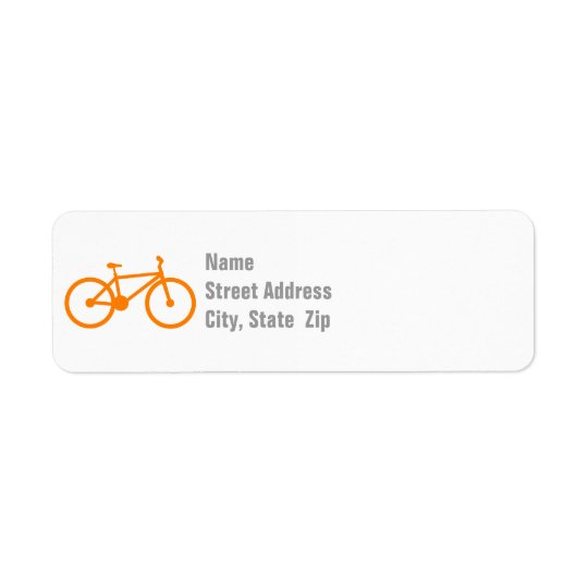 Orange cykel returadress etikett