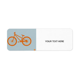 Orange cykel returadress etikett