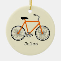 Orange cykelpersonligprydnad