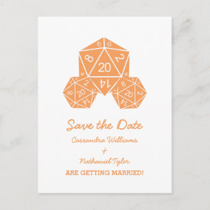 Orange D20-enhet Spara datum vykort