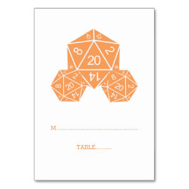 Orange D20-enhetskort Bordsnummer