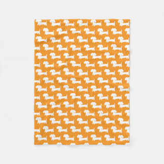 Orange Dachshund Puppy Wiener Hund Blanket Fleecefilt