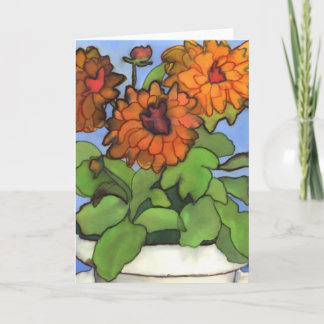 Orange Dahlia Hälsning Card Kort