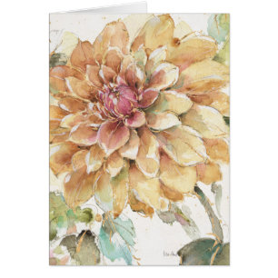Orange Dahlia Hälsningskort