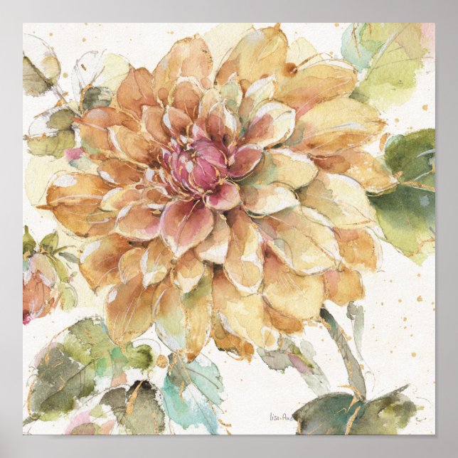 Orange Dahlia Poster (Framsidan)