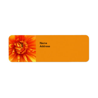 Orange Dahlia Returetiketter Returadress Etikett