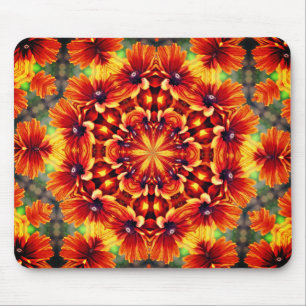 Orange Daisy Abstrakt FLOCK Musmatta
