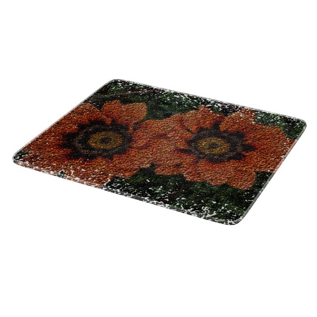 Orange Daisy Bollar Choppboard (Hörn)