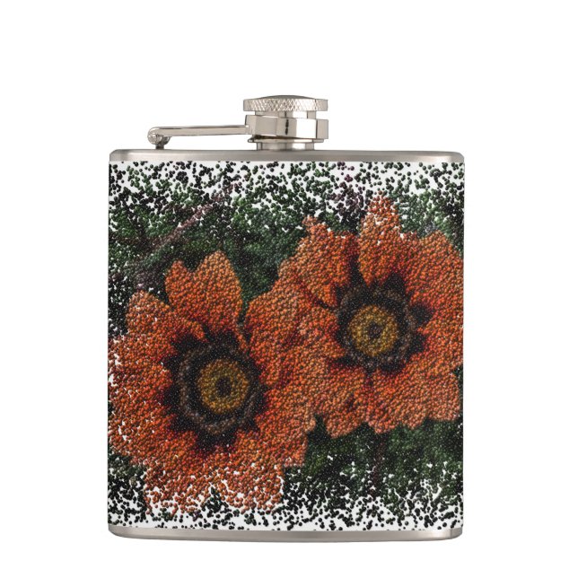 Orange Daisy Bollar Hip-kolv Fickplunta (Framsidan)