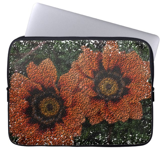 Orange Daisy Bollar Laptop sleeve (Framsidan)