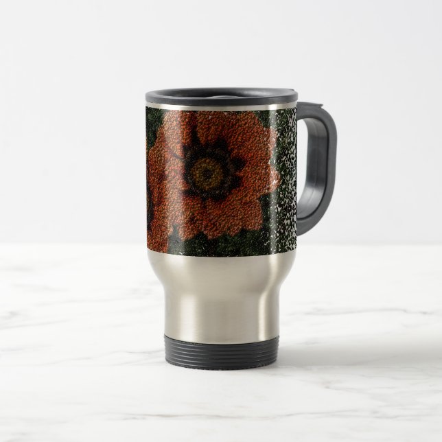 Orange Daisy Bollar Thermal Mugg (Framsida höger)