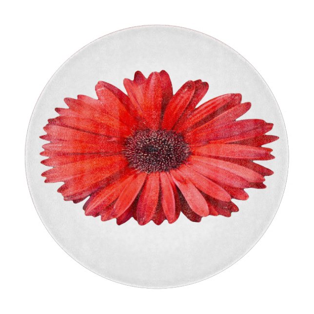 Orange Daisy Botanisk Glas  (Framsidan)