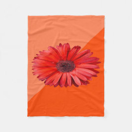 Orange Daisy Colorblock Fleecefilt