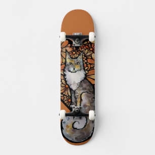 Orange Daisy Maine Coon Caturday Heart Mini Skateboard Bräda 18,5 Cm