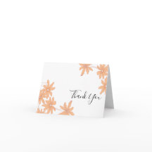 Orange Daisy på vit Tack