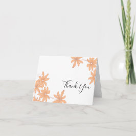 Orange Daisy på vit Tack Kort