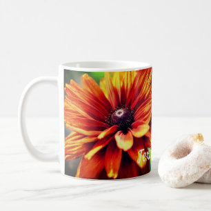 Orange Daisy Personlig blomma Kaffemugg