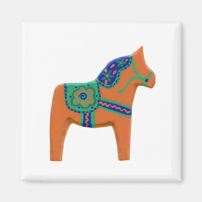 Orange Dala magnet (Framsidan)
