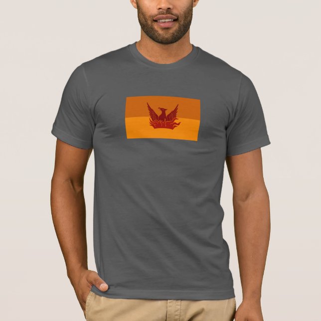 Orange Day San Francisco Fog & Guld Flagga T Shirt (Framsida)