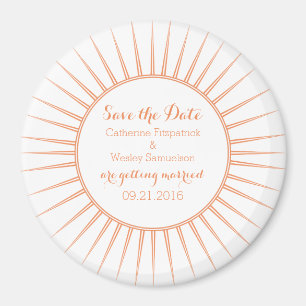 Orange Deco Retro Spara datum magneter