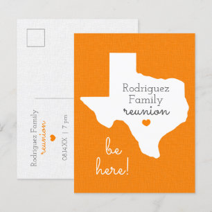 Orange delstaten Texas Familjeåterträff Postkort Vykort