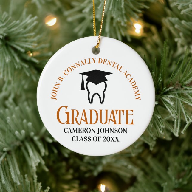 Orange Dental School Anpassningsbar Studenten jul Julgransprydnad Keramik (Träd)