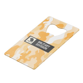 Orange Desert Camouflage Polka Dot Pattern Kreditkort Flasköppnare
