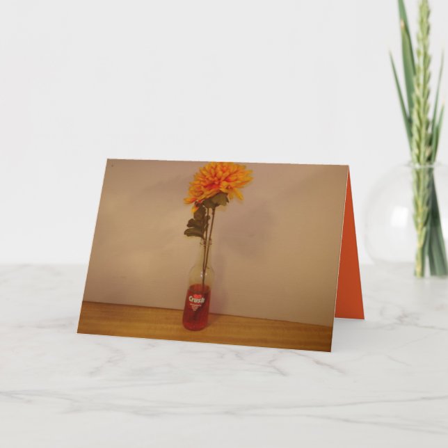 Orange design för fruktdryckflaskakort helgkort (Framsida)