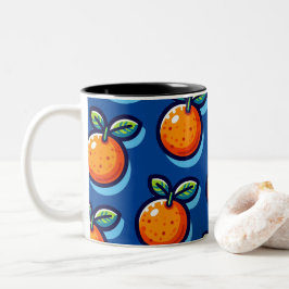 Orange design repeat pattern Coffee Mug Två-Tonad Mugg