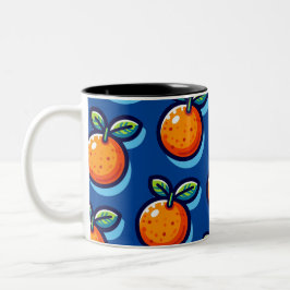 Orange design repeat pattern Coffee Mug Två-Tonad Mugg