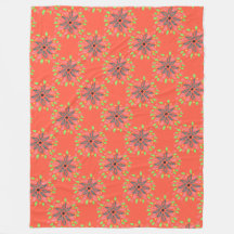 Orange Designer Fleece Blanket