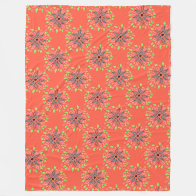 Orange Designer Fleece Blanket (Framsidan)